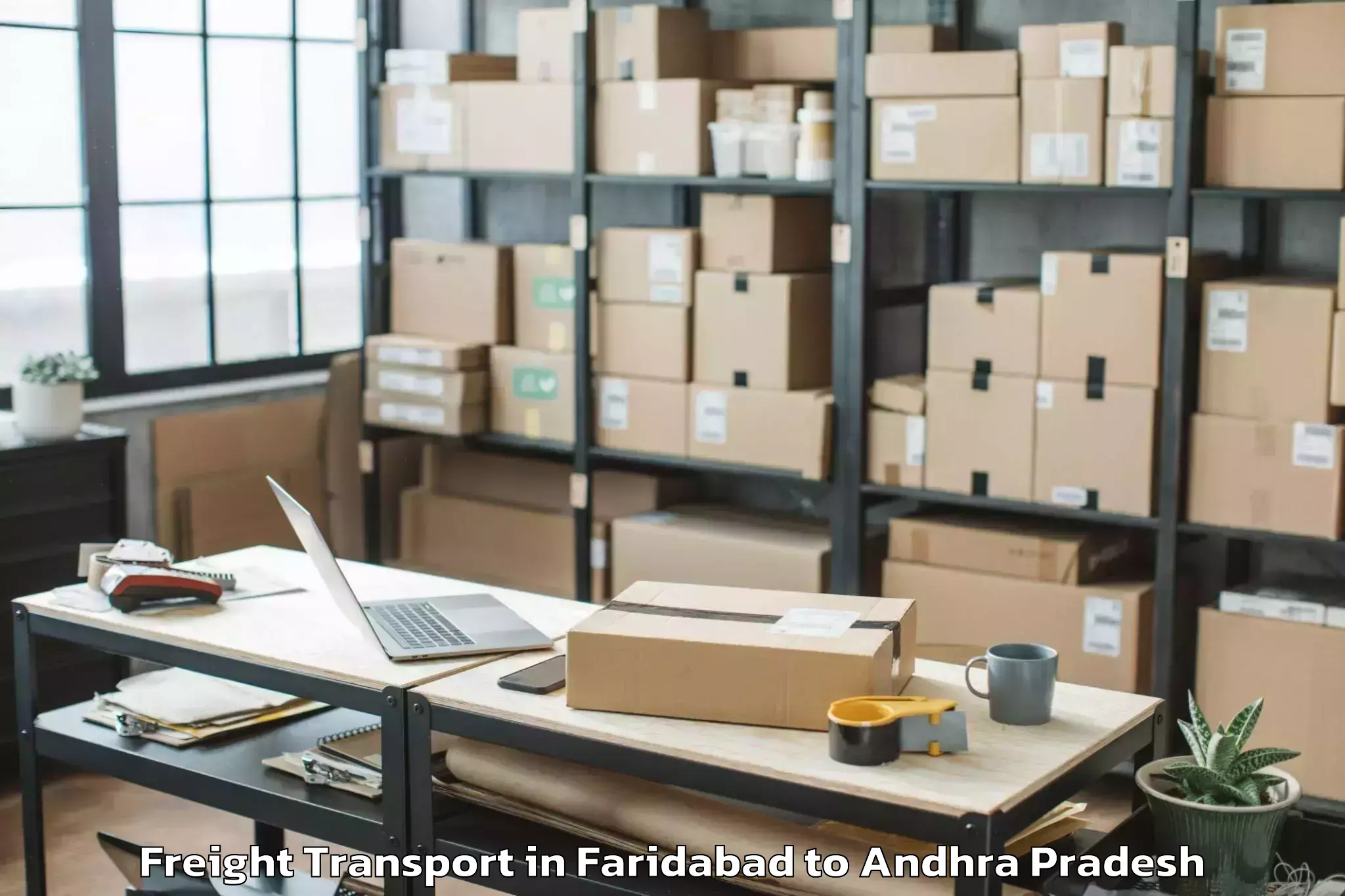 Efficient Faridabad to Rompicharla Freight Transport